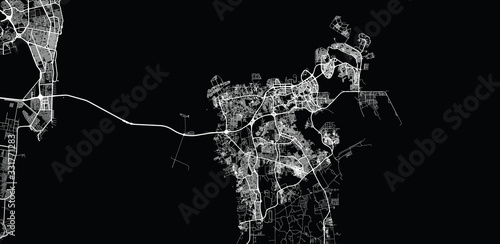 Urban vector map of Bahrain, middle east