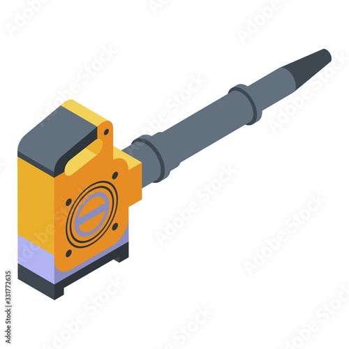 Leaf blower icon. Isometric of leaf blower vector icon for web design isolated on white background