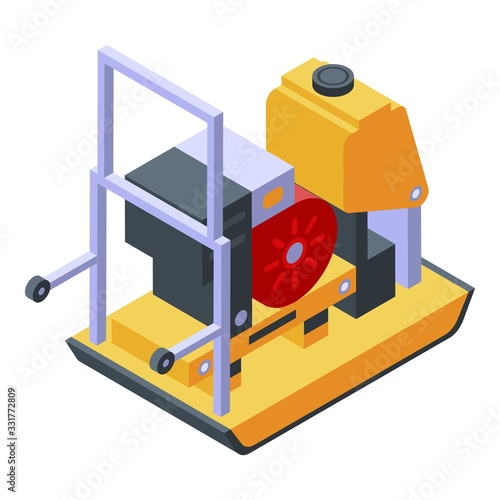 Gasoline generator icon. Isometric of gasoline generator vector icon for web design isolated on white background