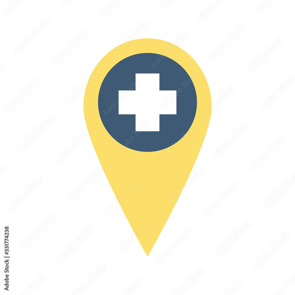 Obraz premium Isolated cross inside mark flat style icon vector design