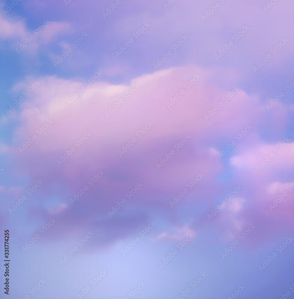 Obraz premium Evening sky with clouds. Golden hours sky