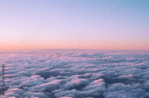 Evening sky with clouds. Golden hours sky