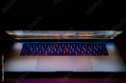 laptop with vivid colors screen