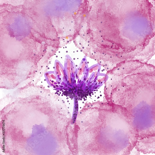 Fototapeta Naklejka Na Ścianę i Meble -  one purple fairy flower lotus