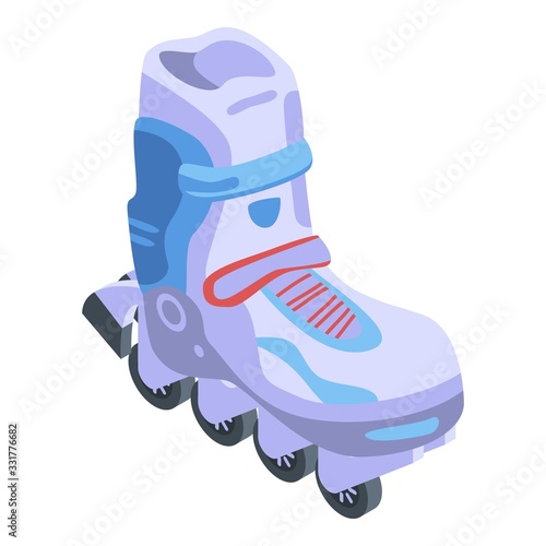 Professional inline skates icon. Isometric of professional inline skates vector icon for web design isolated on white background