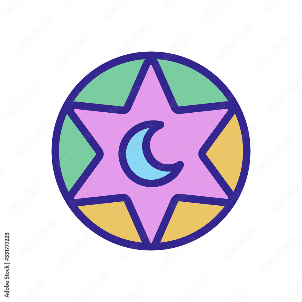 the symbol of mysticism icon vector. the symbol of mysticism sign. color isolated symbol illustration