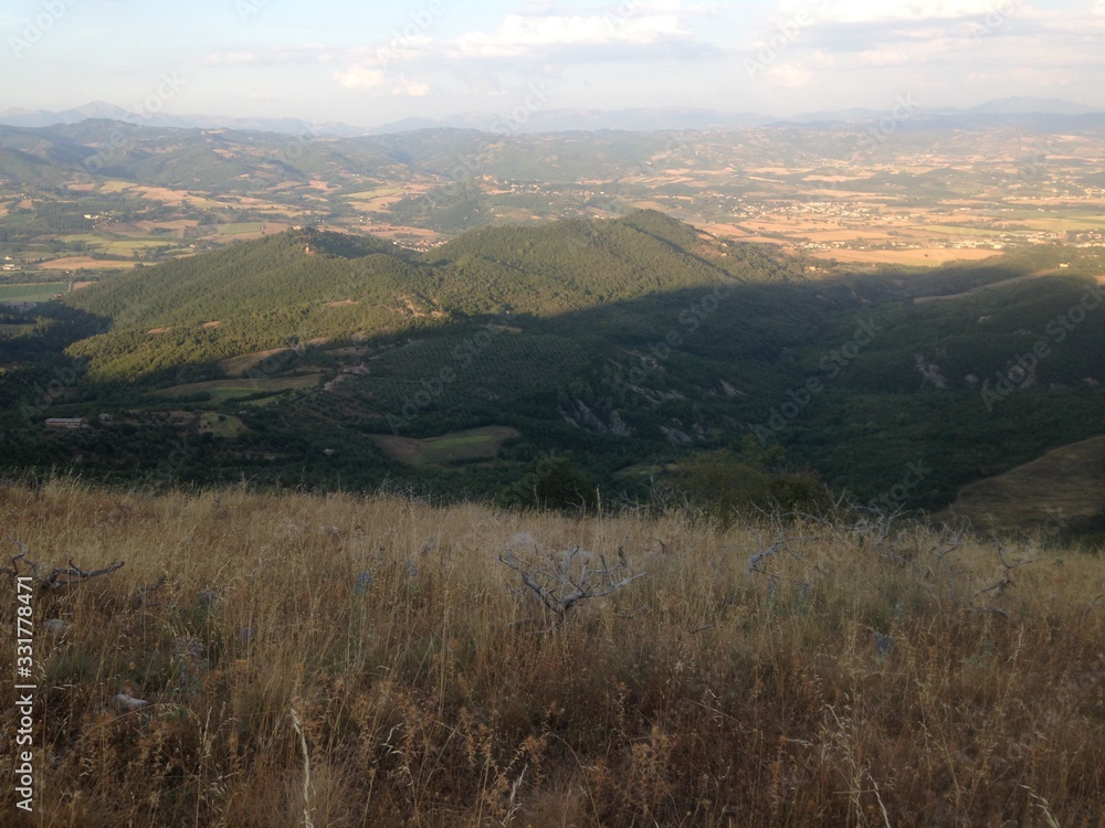 landscape top view of Umbria