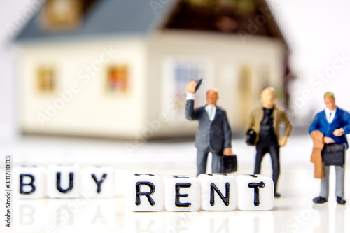 the decision about rent or buy a new residence as an investment oportunity photo