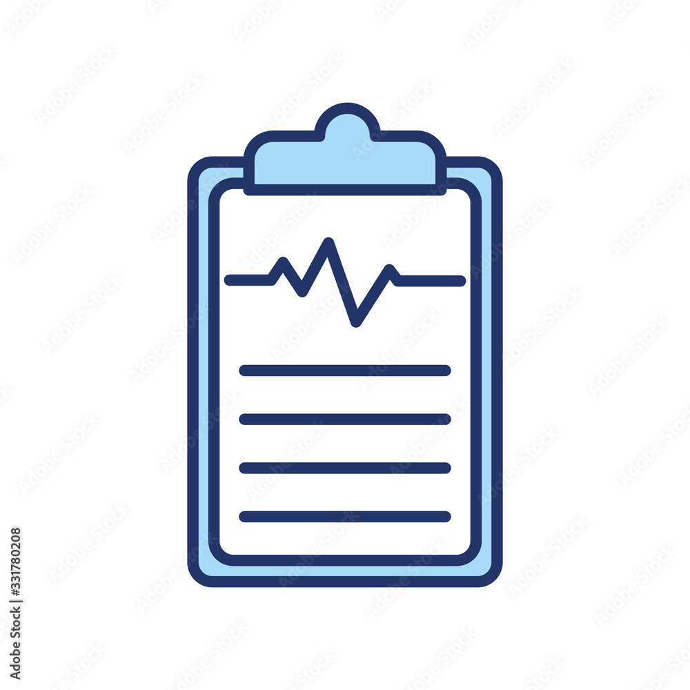Isolated pulse history line and fill style icon vector design Isolated pulse history line and fill style icon vector design