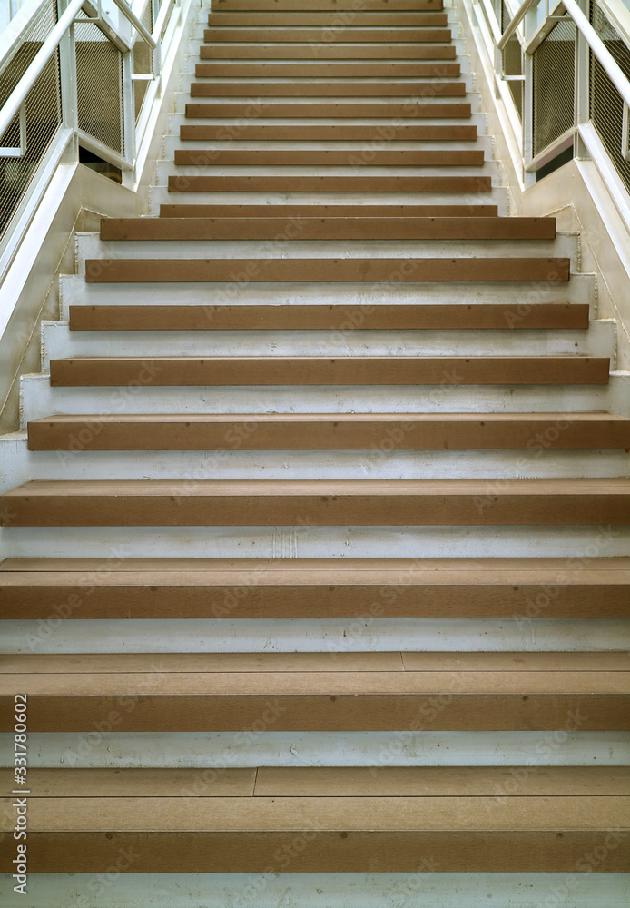 Vertical image of an empty modern style staircase