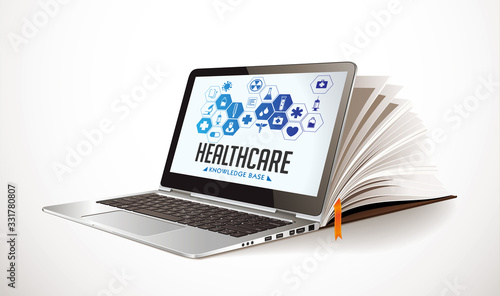Healthcare knowledge base - medical online repository concept - elearning 