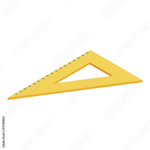 Architect angle ruler icon. Isometric of architect angle ruler vector icon for web design isolated on white background