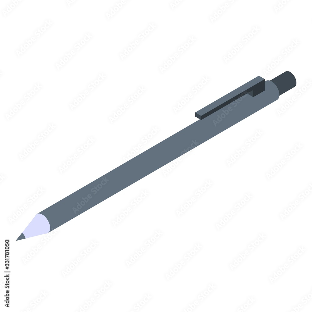 Architect pen icon. Isometric of architect pen vector icon for web design isolated on white background Architect pen icon. Isometric of architect pen vector icon for web design isolated on white background