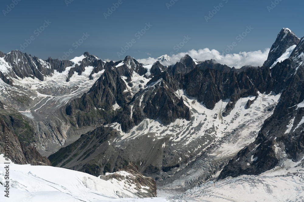 Mountain range in Alps Chamonix