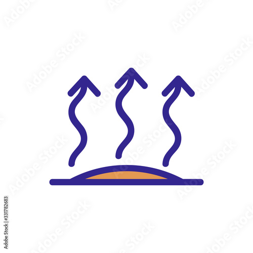 evaporation icon vector. evaporation sign. color isolated symbol illustration