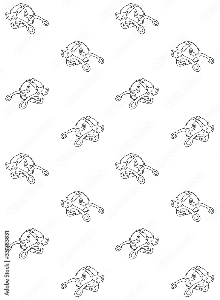 Vector seamless pattern of hand drawn doodle sketch equestrian western cowboy hackamore horse beet isolated on white background