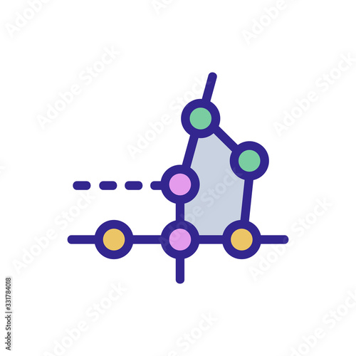 metro map lines icon vector. metro map lines sign. color isolated symbol illustration