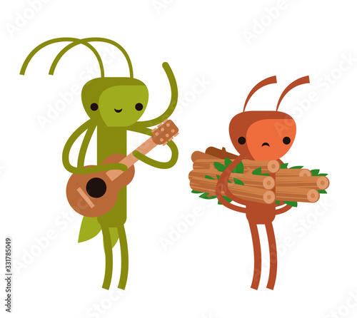 ant and grasshopper cicada fable