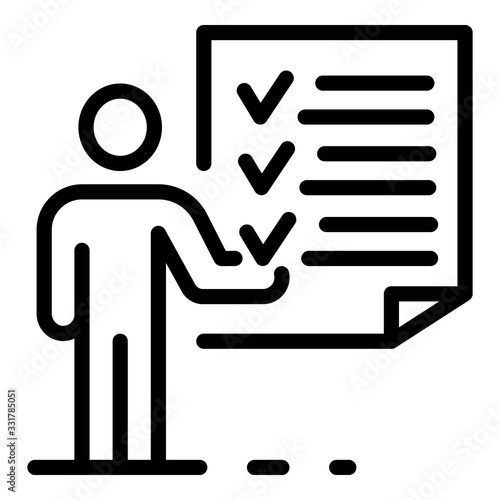 Life skills checklist icon. Outline life skills checklist vector icon for web design isolated on white background