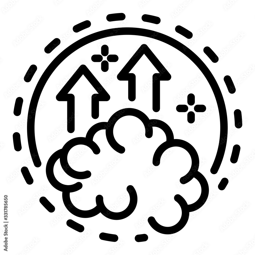 Brain progress skill icon. Outline brain progress skill vector icon for web design isolated on white background Brain progress skill icon. Outline brain progress skill vector icon for web design isolated on white background