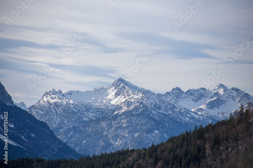 Wallpaper Mural High alpine mountains with snow in Germany and blue beautiful sky Torontodigital.ca