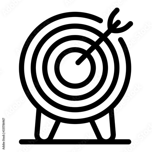 Sport mission target icon. Outline sport mission target vector icon for web design isolated on white background