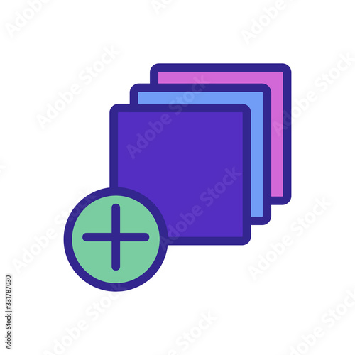 add one layer icon vector. add one layer sign. color isolated symbol illustration