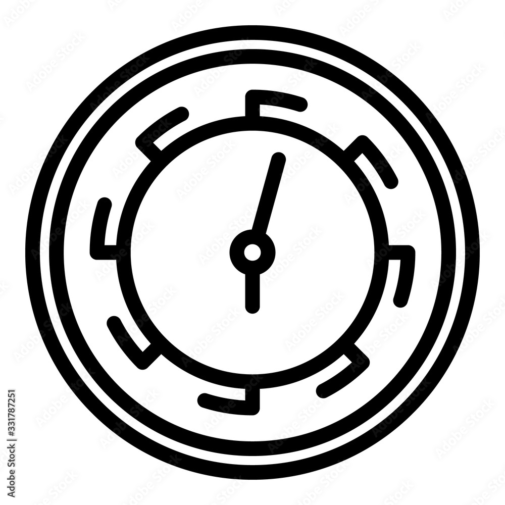 Parts wall clock icon. Outline parts wall clock vector icon for web design isolated on white background Parts wall clock icon. Outline parts wall clock vector icon for web design isolated on white background