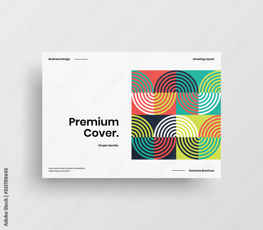 Creative business presentation vector A4 horizontal orientation front page mock up. Modern corporate report cover abstract geometric illustration design layout. Company identity brochure template. Creative business presentation vector A4 horizontal orientation front page mock up. Modern corporate report cover abstract geometric illustration design layout. Company identity brochure template.