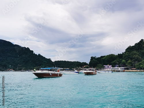 Boats on the beach of Phi Phi island Thailand © ksyusha_yanovich