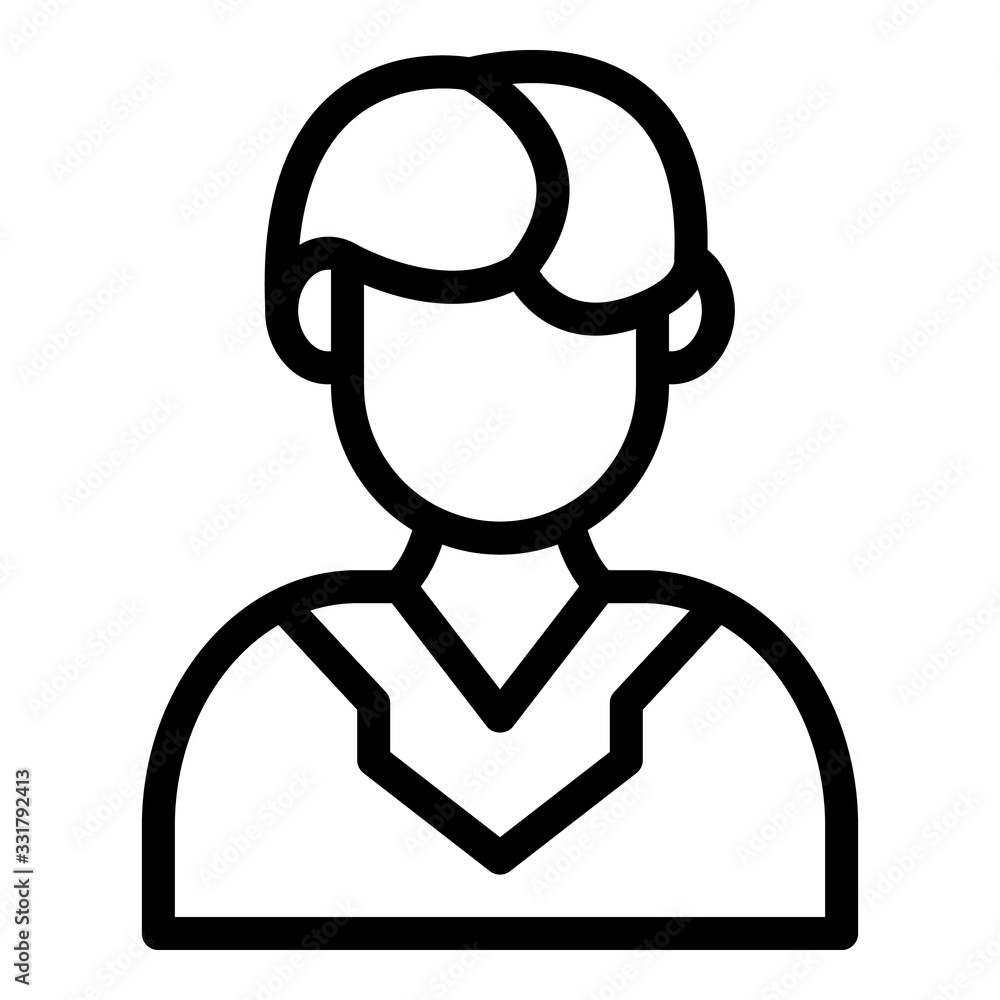 Boy groom icon. Outline boy groom vector icon for web design isolated on white background