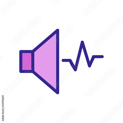 the sound wave icon vector. the sound wave sign. color isolated symbol illustration