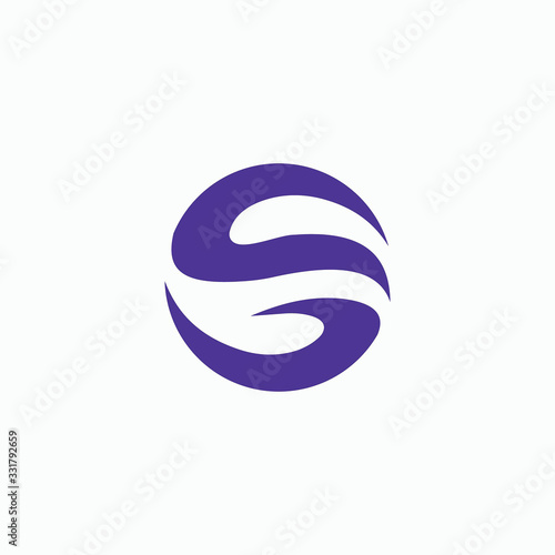 Initial letter sg logo or gs logo vector design template