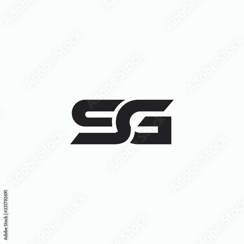 Initial letter sg logo or gs logo vector design template