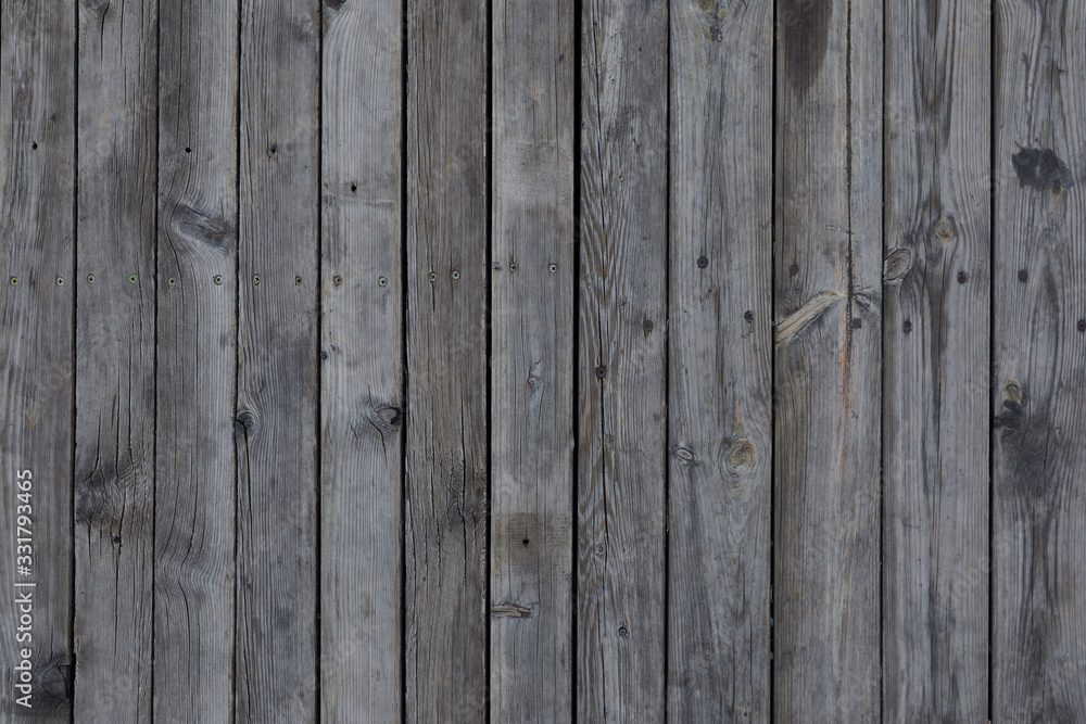 Obraz premium Wooden texture. Old terrace board. Background of old natural wooden dark empty deck with messy and grungy crack beech, oak tree floor texture inside vintage, retro perfect blank.
