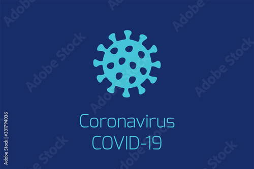 Coronavirus Covid-19 virus illustration. Simplified vector symbol.