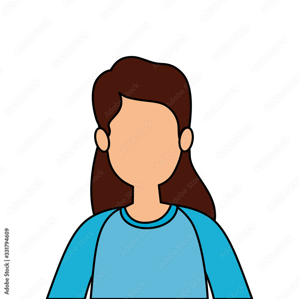 beautiful woman avatar character icon vector illustration design