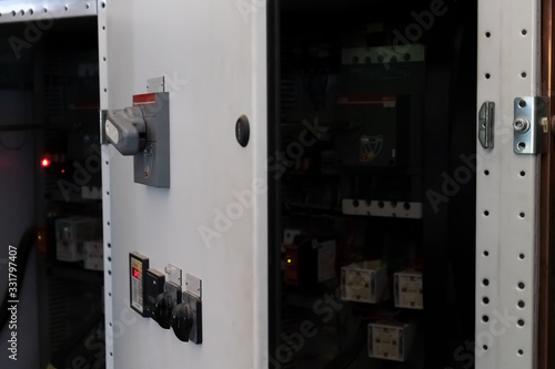 Open cabinet electronic control unit.
