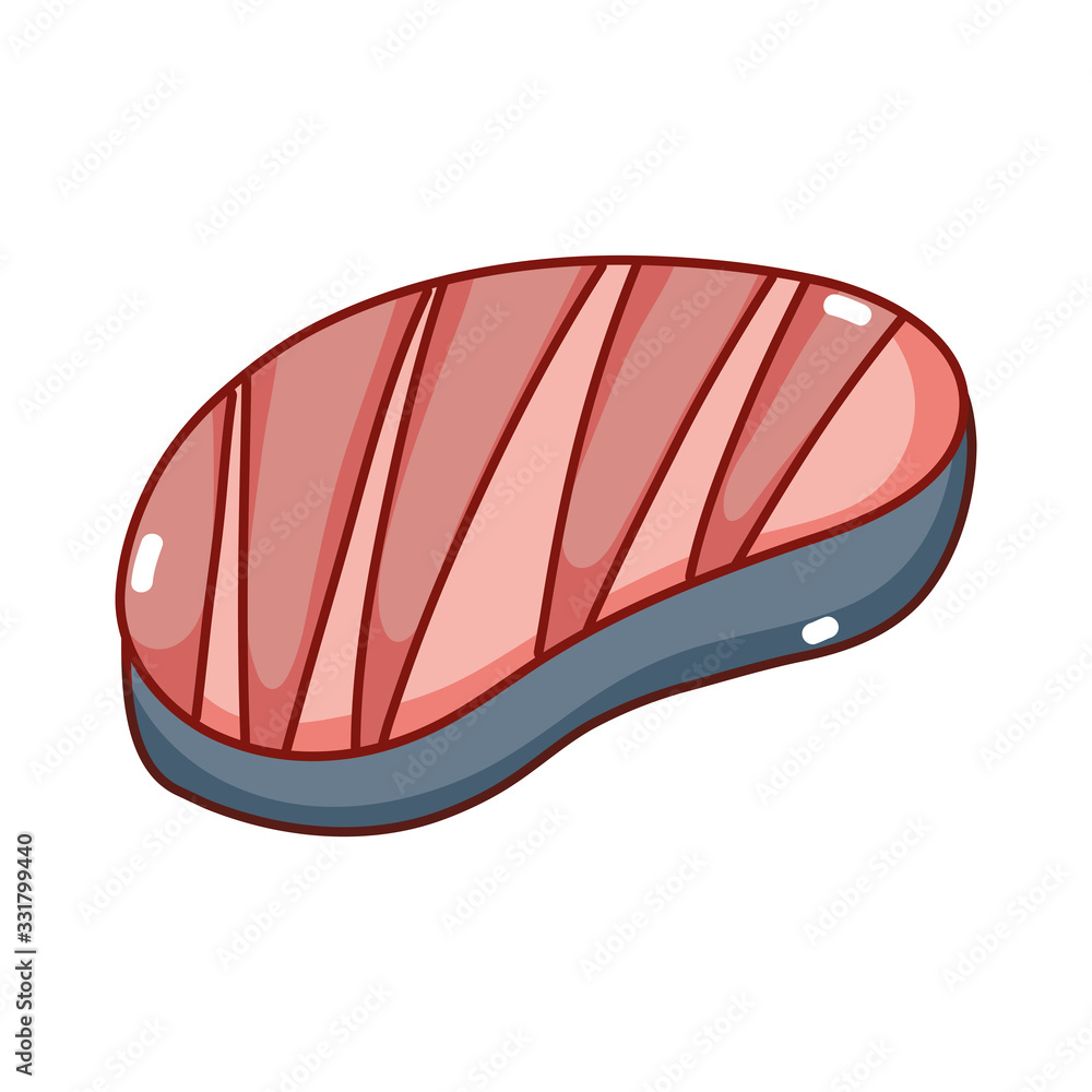 fresh fish steak nutrition food isolated icon fresh fish steak nutrition food isolated icon