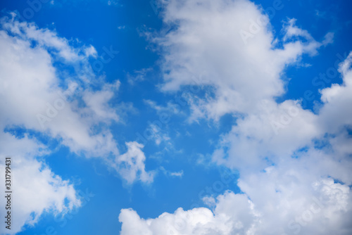 Fototapeta Naklejka Na Ścianę i Meble -  A dramatic cloudy blue sky.