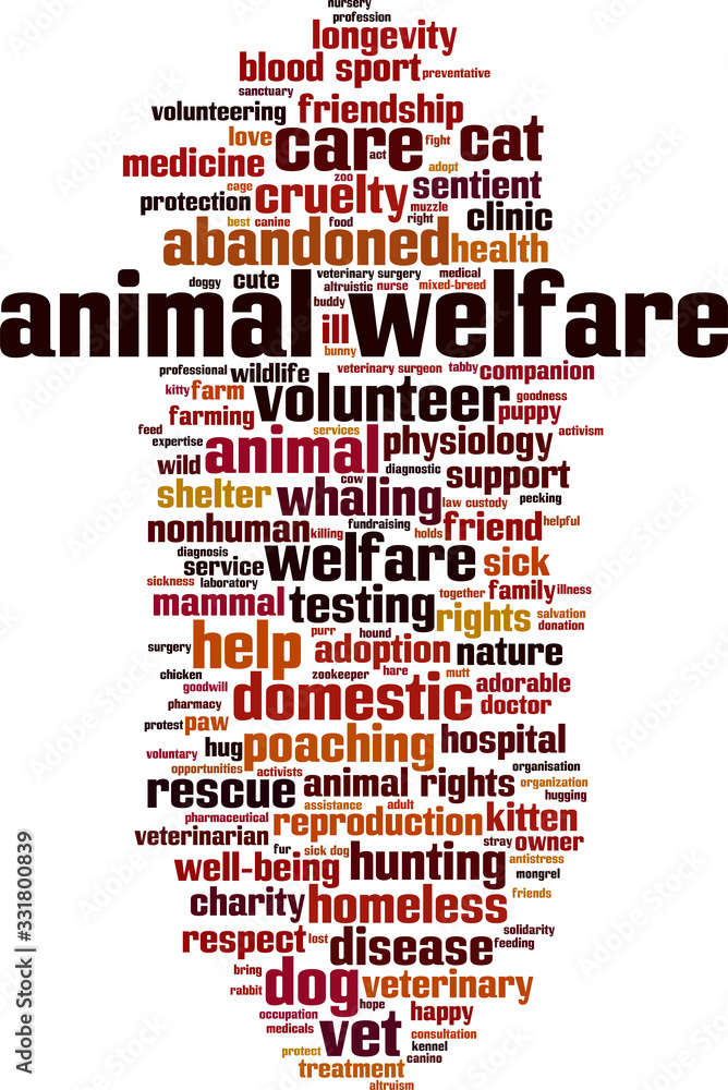 Obraz premium Animal welfare word cloud