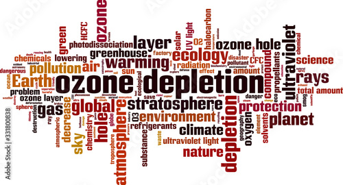 Ozone depletion word cloud