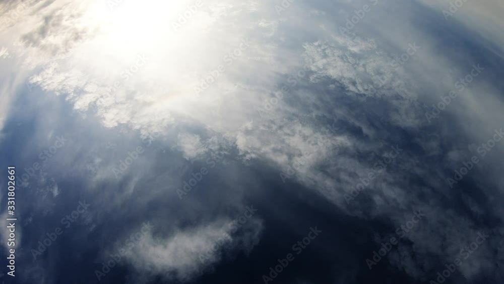 Cloudy Day With Blue Sky And Sun Showing Trough Clouds Cloudy Day With Blue Sky And Sun Showing Trough Clouds