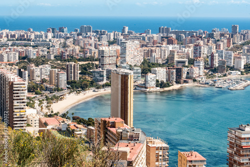 Panoramic shot of the beach of 