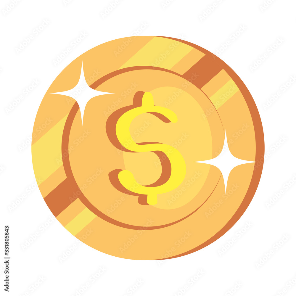 coin money cash isolated icon vector illustration design coin money cash isolated icon vector illustration design