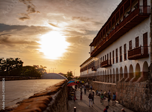  sunset over the old city