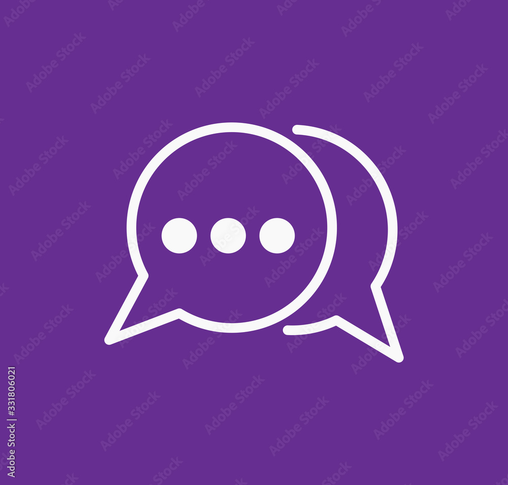 Bubble speech icon vector logo template flat style trendy Bubble speech icon vector logo template flat style trendy