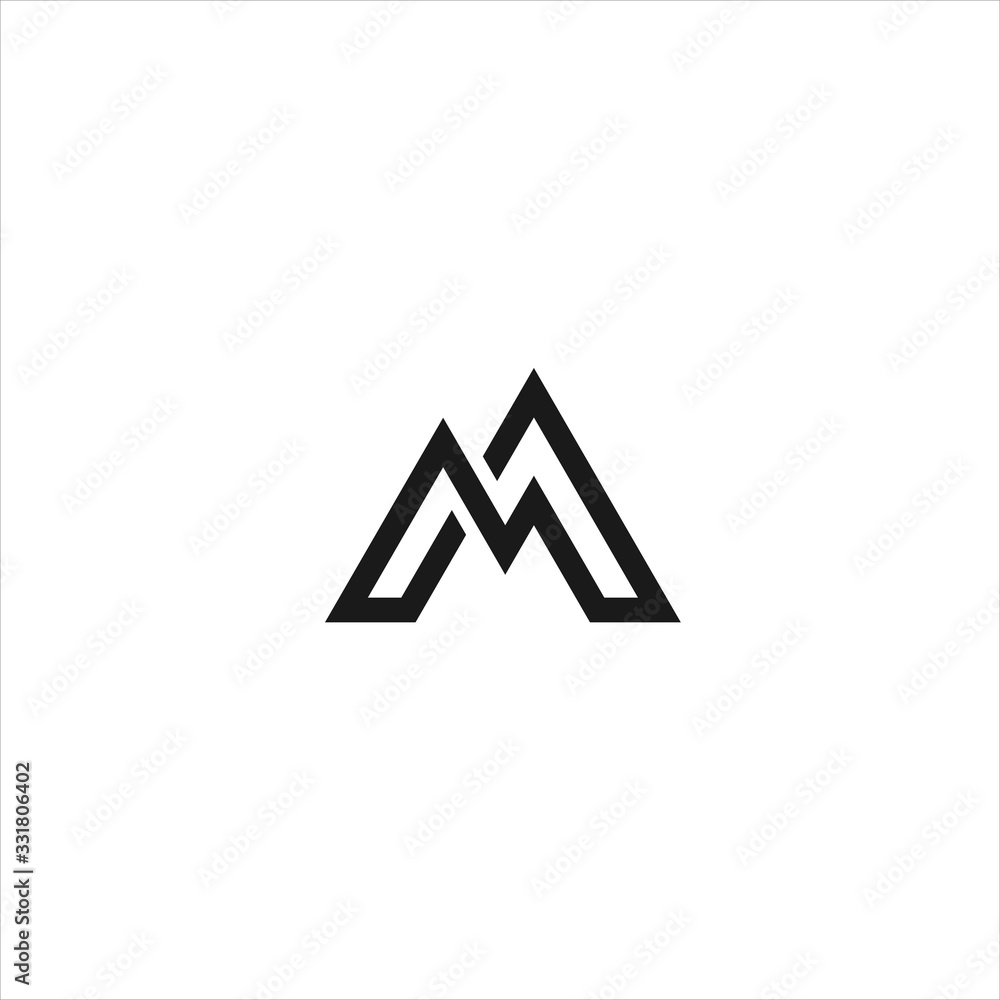 Letter m mountain initialogo design vector image , letter m image logo Letter m mountain initialogo design vector image , letter m image logo