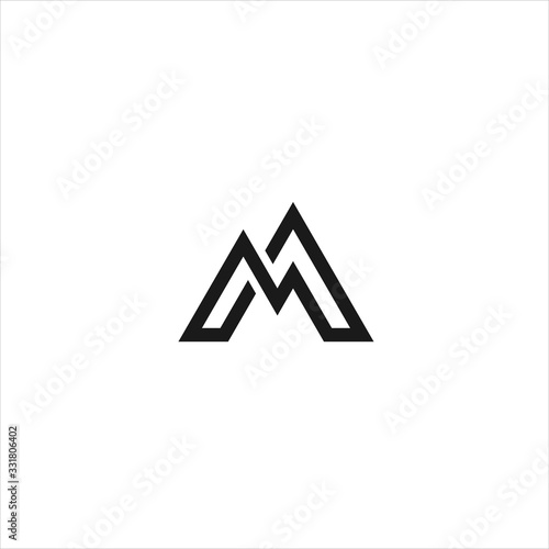 Letter m mountain initialogo design vector image , letter m image logo 