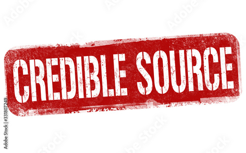 Credible source sign or stamp